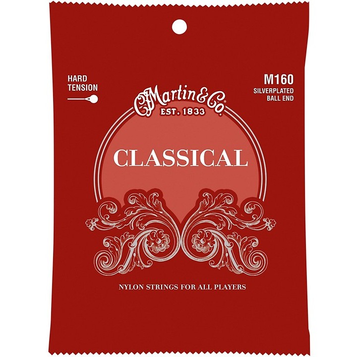 Струны для классической гитары Martin M160 Classical Silverplated High Tension Ball End