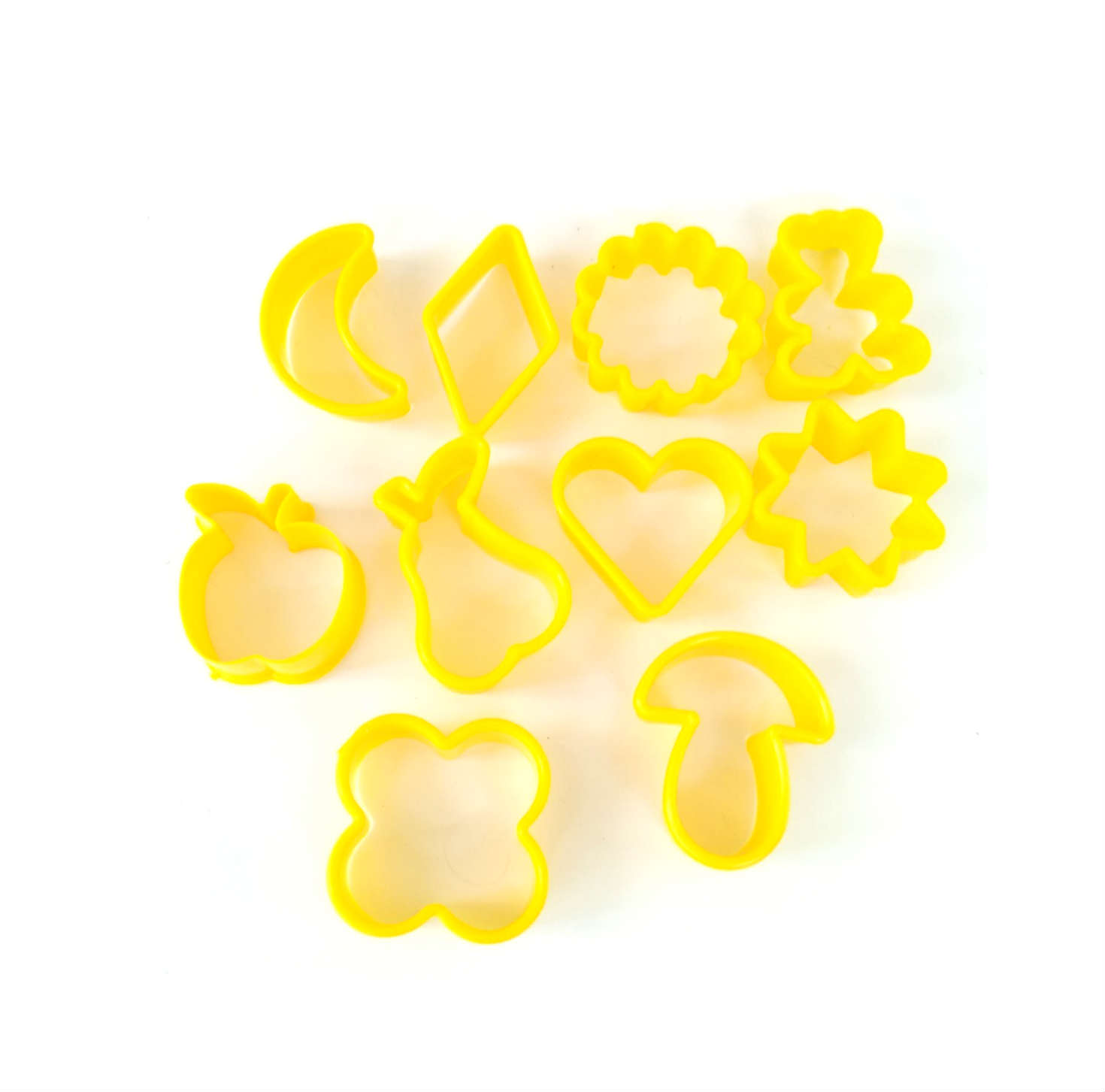 Набор форм для печенья пластиковых 10 шт Желтый Ytech
