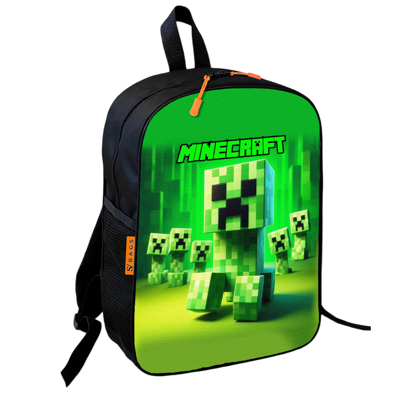 Дитячий шкільний рюкзак Minecraft Кріпер водонепроникний 36х27х13 см