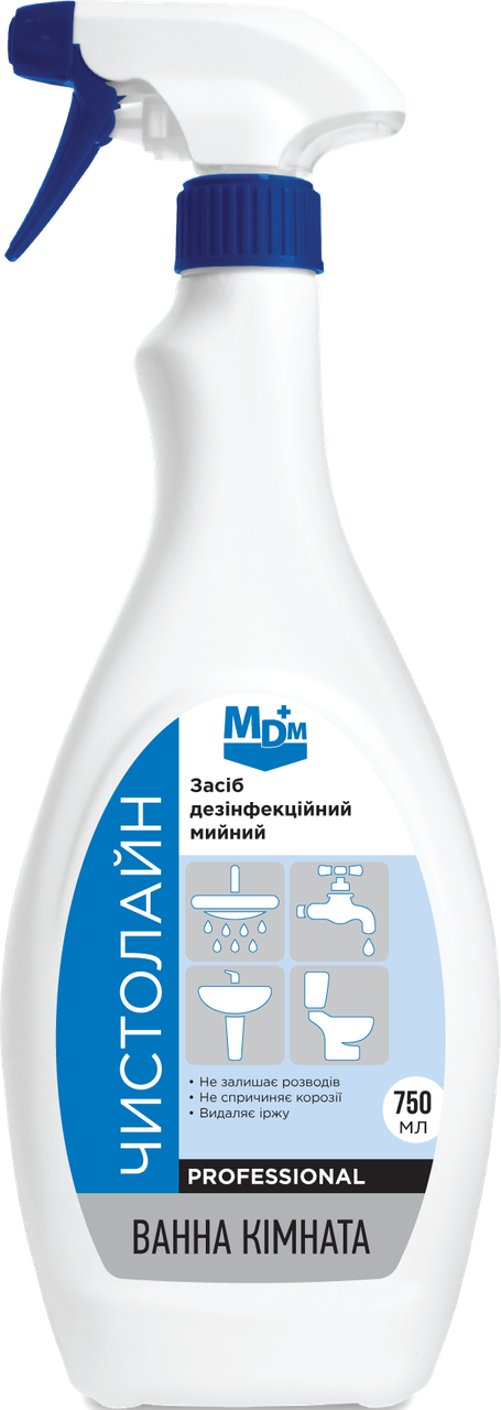 Засіб дезінфекційний мийний MDM Чистолайн-Ванна кімната 750 мл