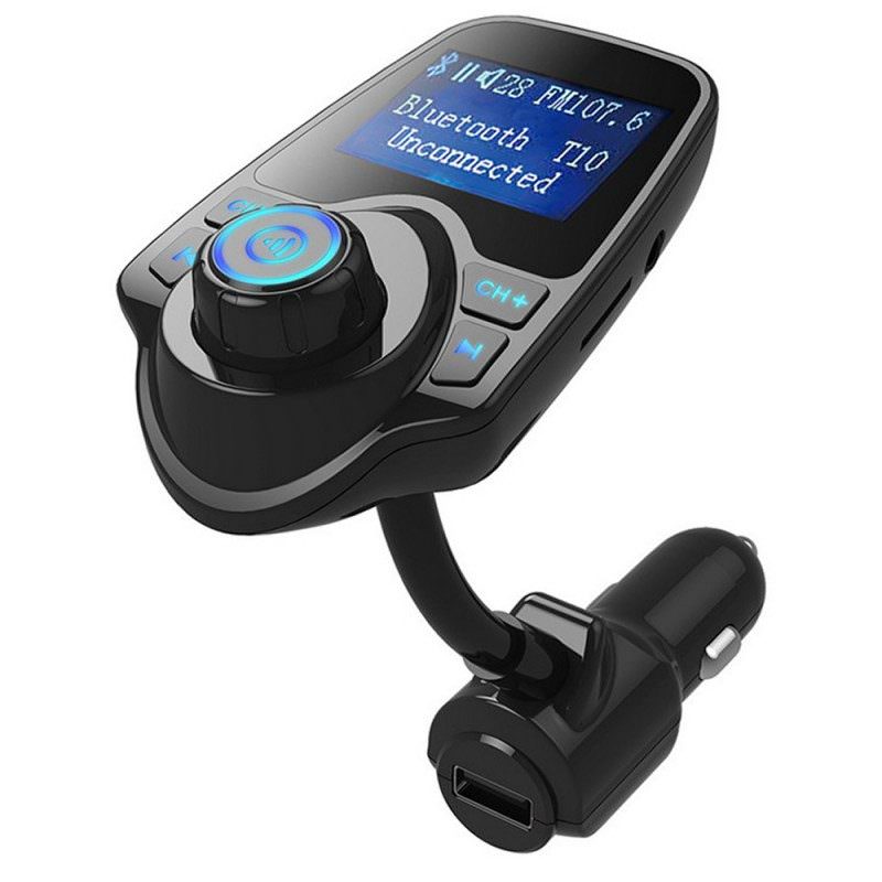 Автомобильный FM трансмиттер модулятор T10 Bluetooth Black