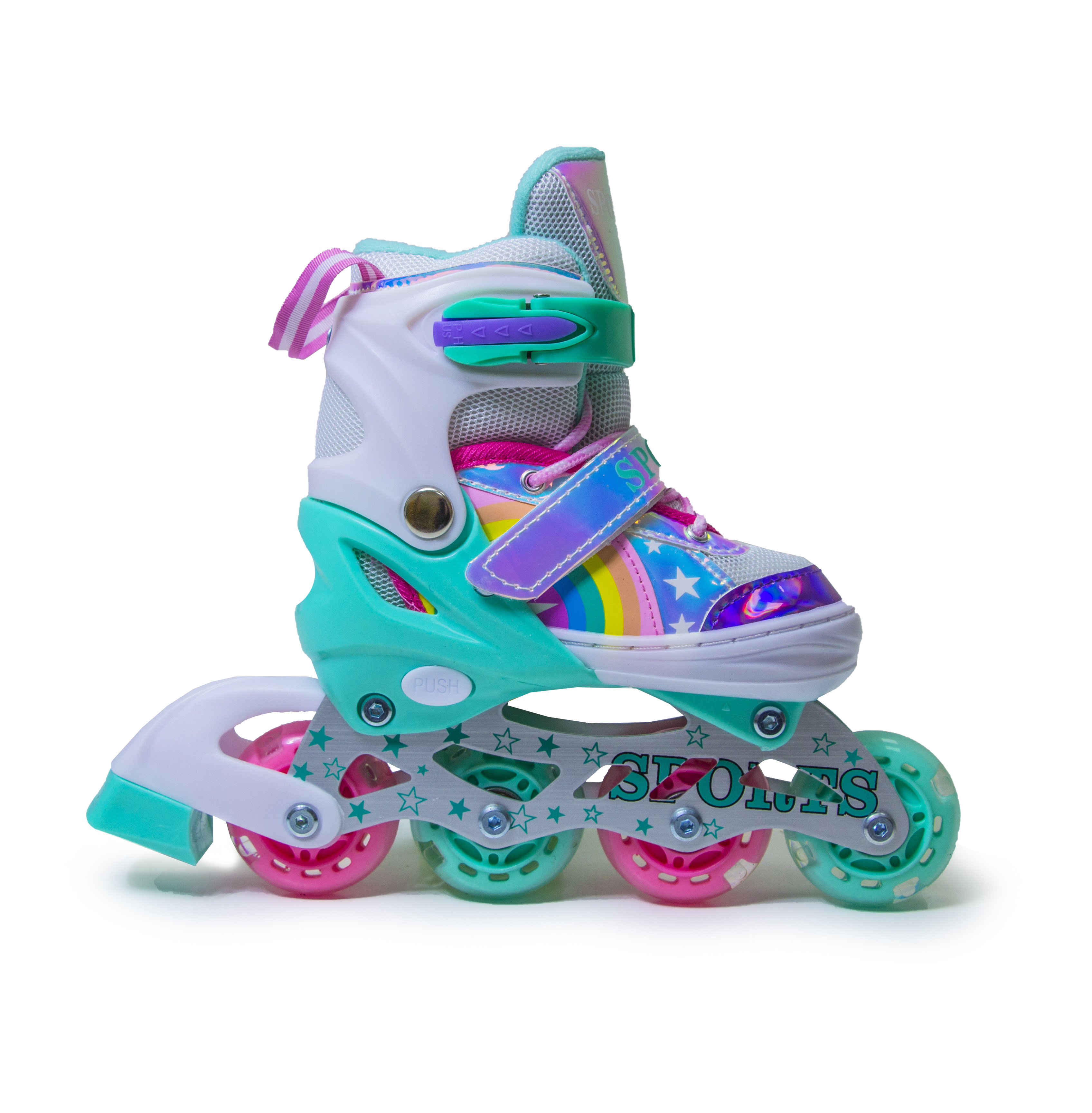 Раздвижные ролики Scale Sports 30-33 Rainbow Tiffany (1767547055)
