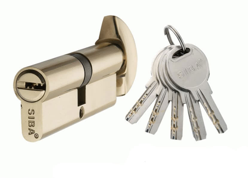 Цилиндр Дверной Siba Перфорированный Ключ-Вороток 80 Мм 35Х45 Латунь (240653)
