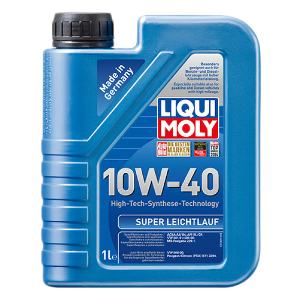 Полусинтетическое моторное масло Liqui Moly Super Leichtlauf SAE 10W-40 1 л (9503)