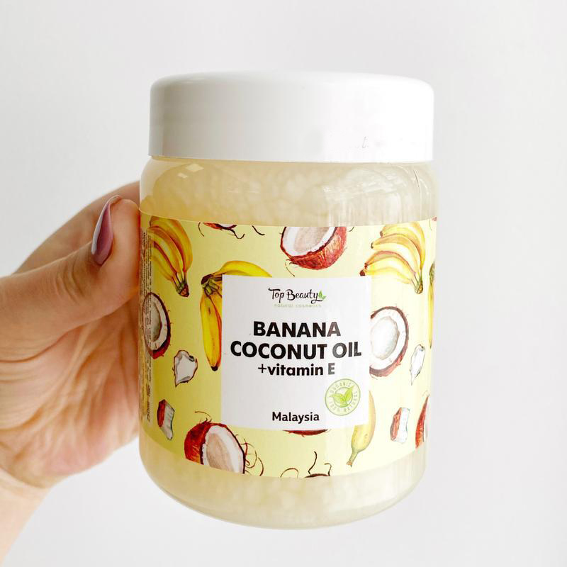 Ароматизована олія для обличчя, тіла та волосся Top Beauty банку 250 мл Banana-Coconut