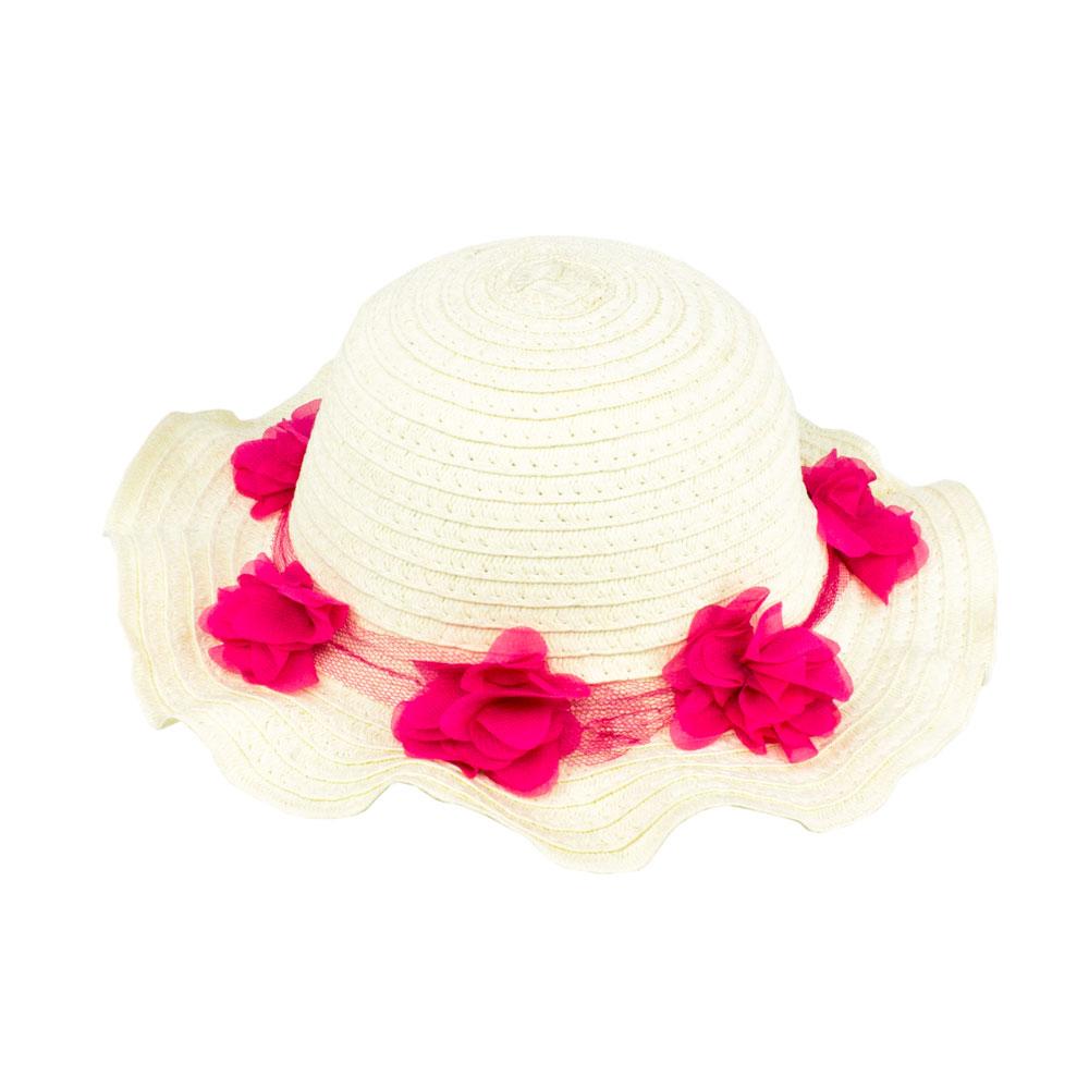 Шляпа летняя детская Summer hat веночек 48-50 Белый (17519)