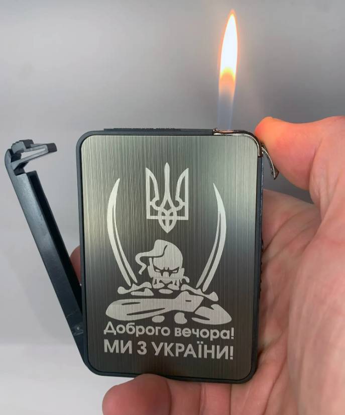 Портсигар на 10 сигарет с зажигалкой HL 427 Gray (16369-hbr)