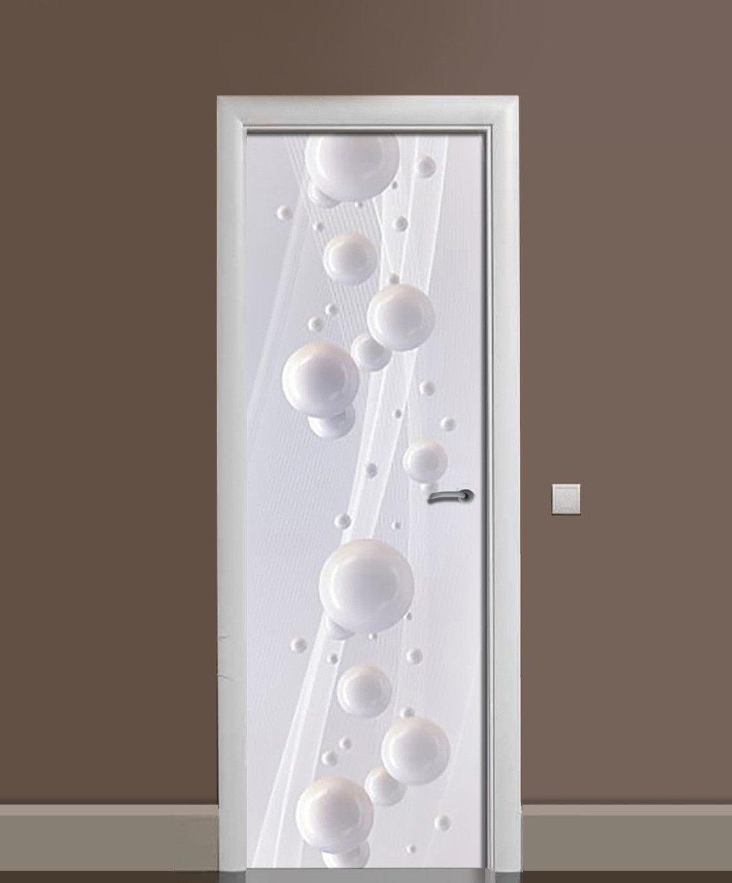 Наклейка на двері Zatarga «Молоко в невагомості» 650х2000 мм вінілова 3Д наклейка декор самоклеюча