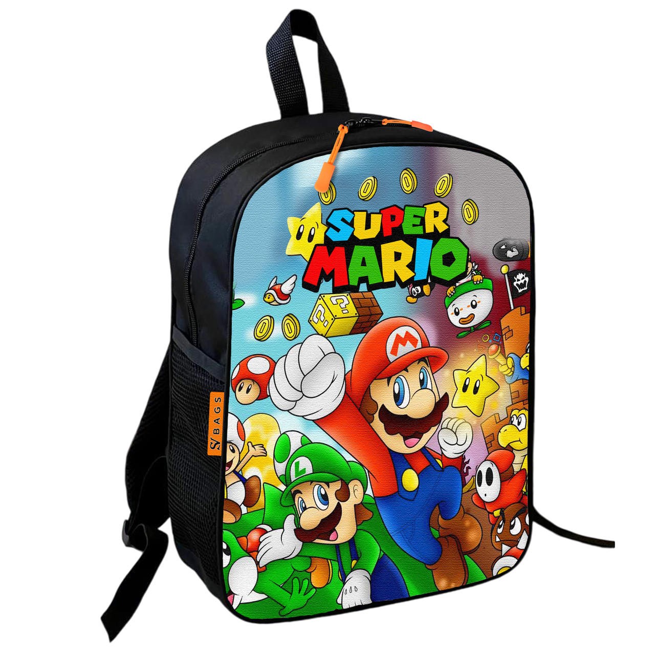 Дитячий шкільний рюкзак Super Mario 36×27×13 см, водонепроникний, багатоколірний — арт. 2391243610