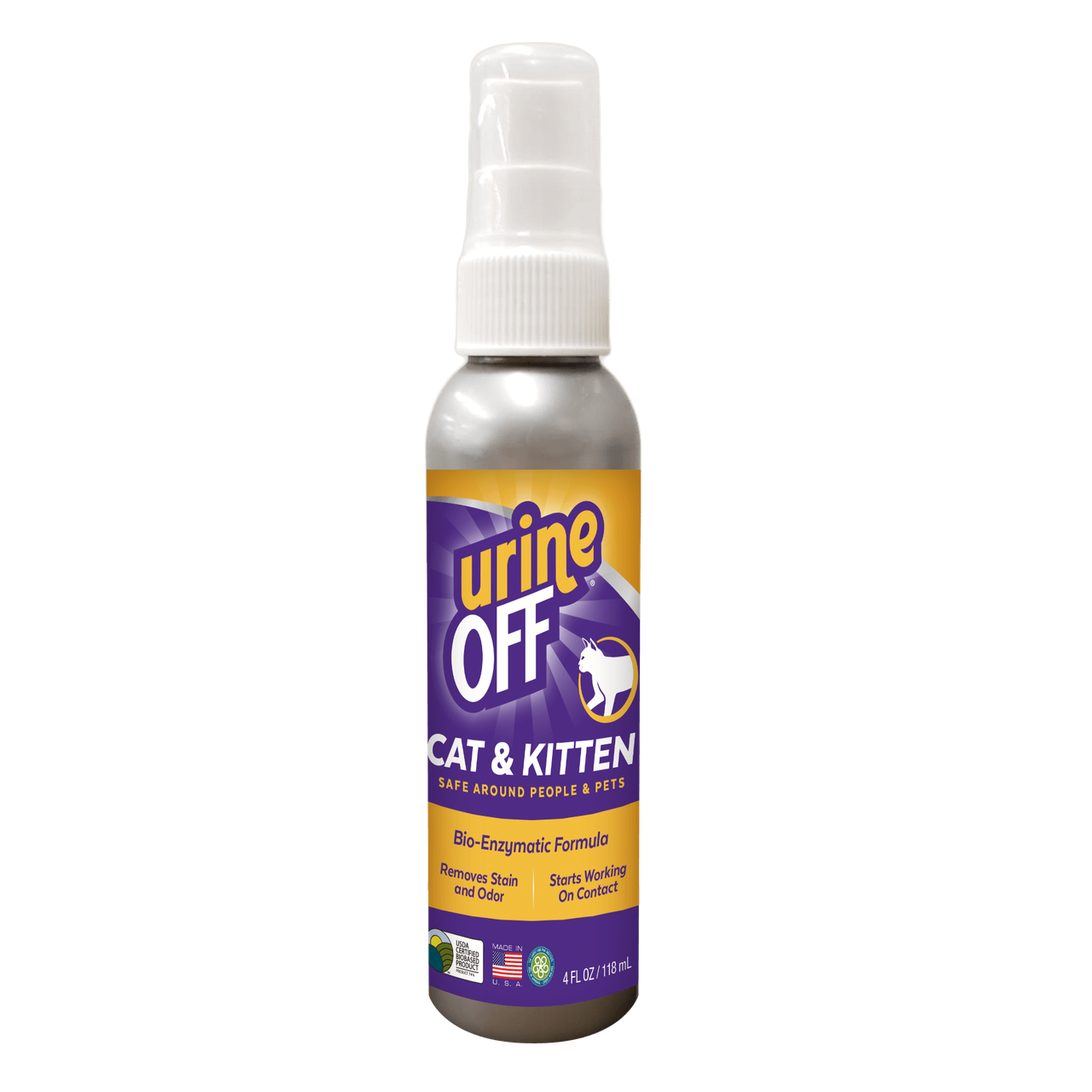 Спрей TropiClean Urine Off для видалення органічних плям та запахів для котят и котов 118 мл