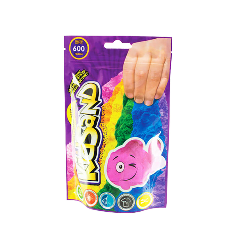 Кинетический песок "KidSand" Danko Toys KS-03-02 пакет 600 гр Розовый