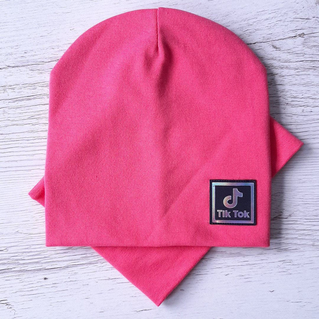 Детская шапка с хомутом КАНТА размер 52-56 Розовый (OC-286)