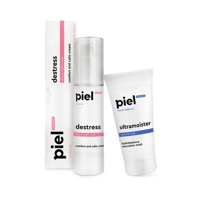 Комплекс Зволоження для примхливої та чутливої шкіри Piel Cosmetics 2 шт 50 мл + 50 мл