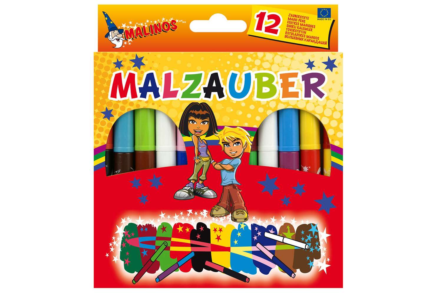 Фломастери Malinos чарівні міняючі колір Malzauber, 12 шт SKL17-149639