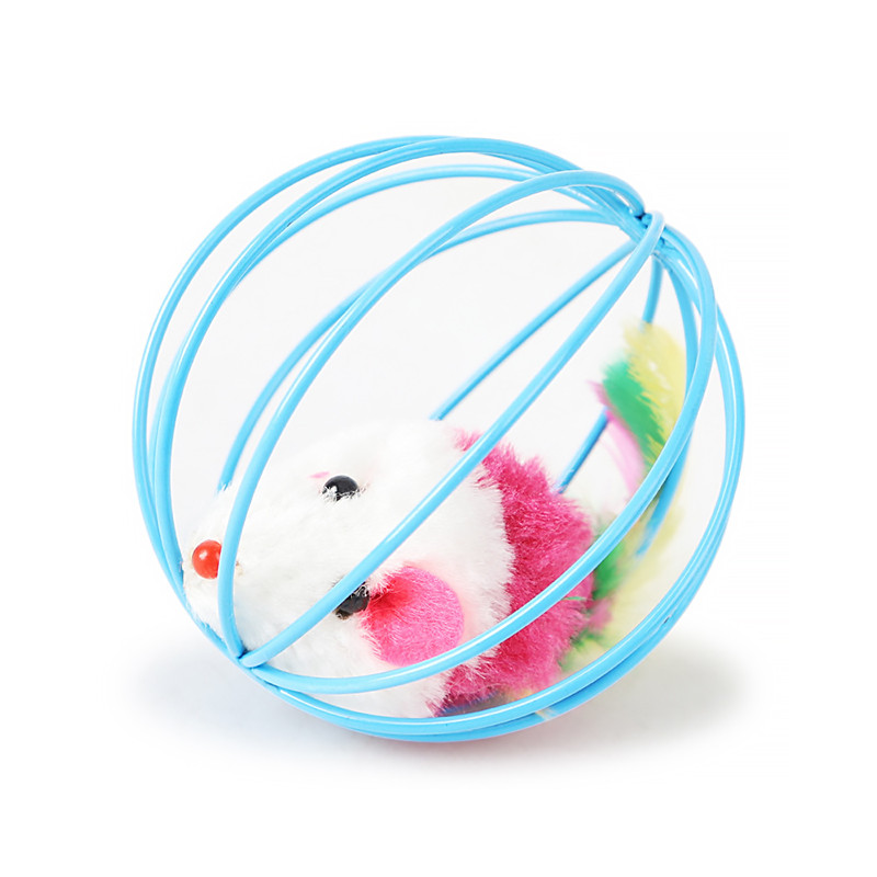 Игрушка для котов Taotaopets 6 см 012209 Blue Мышь в Шаре 5403-17268