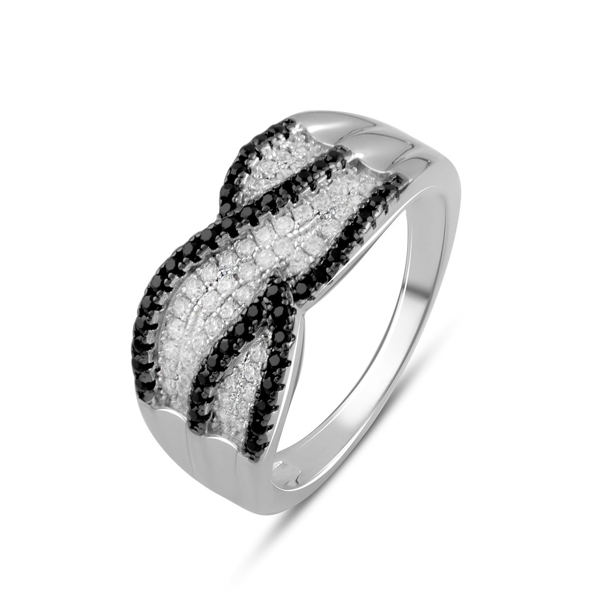 Серебряное кольцо SilverBreeze с фианитами (2078722) 17.5 размер