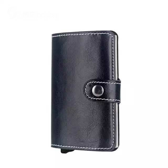 Гаманець з застібкою Holder з RFID захистом 10*6,5*1,2 см Чорний