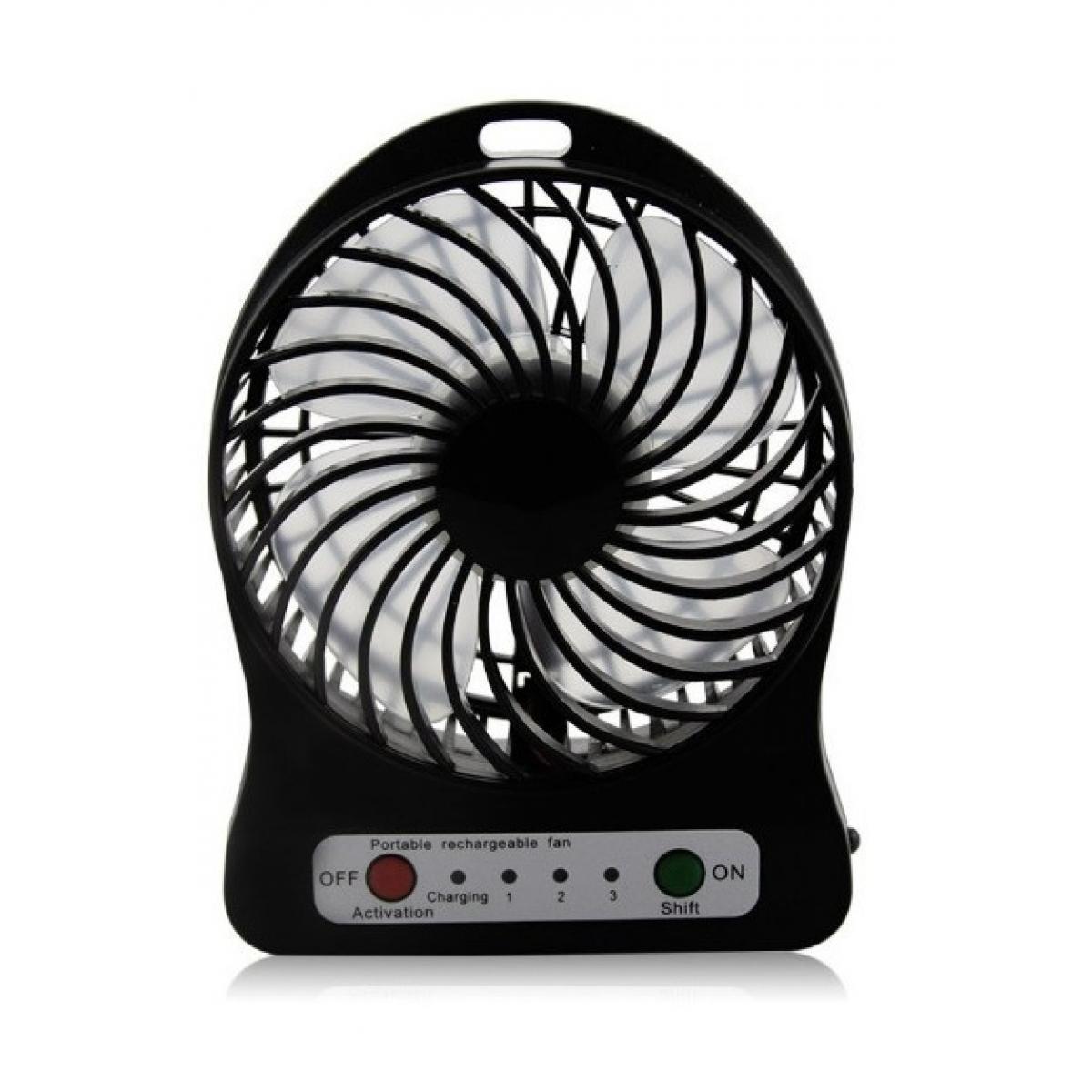 Портативный USB мини-вентилятор с аккумулятором Portable Mini Fan Black