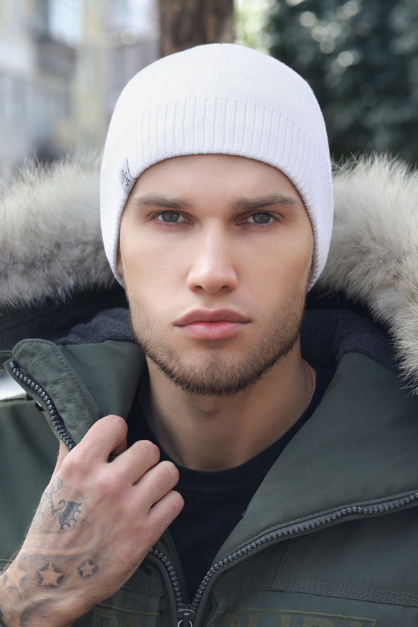 Мужская шапка «Бонд» Braxton белый