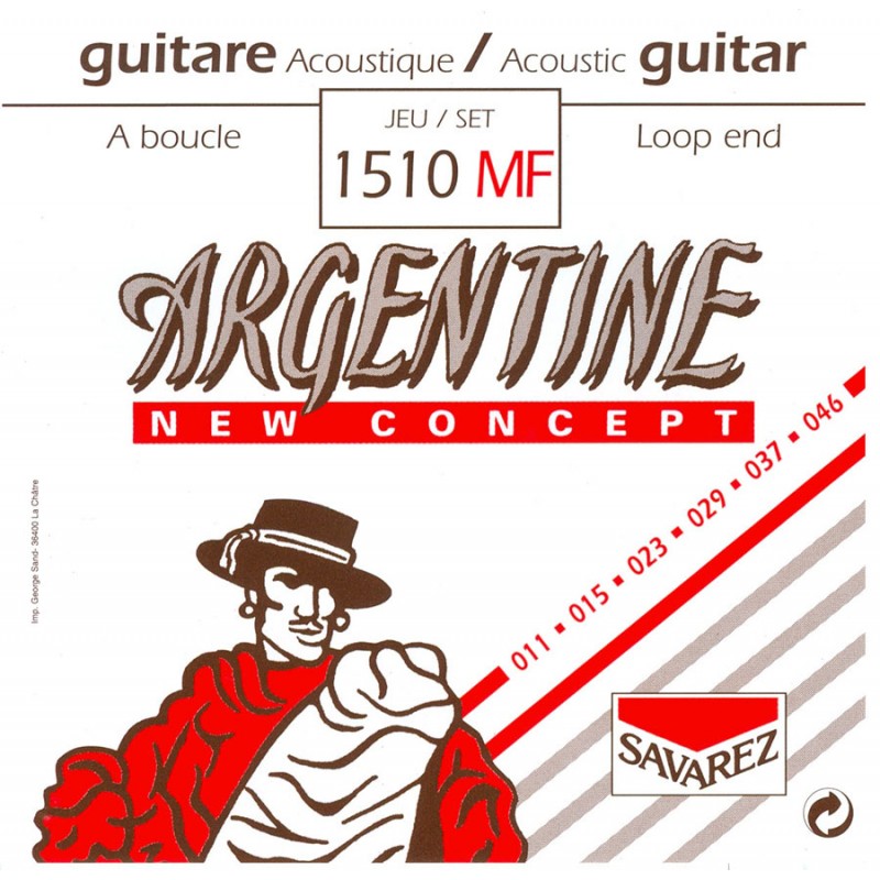 Струны для акустической гитары Savarez 1510MF Argentine Gypsy Jazz Acoustic Guitar Strings 11/46