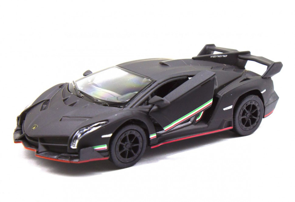 Машинка Kinsmart Lamborghini Veneno 1:36 KT5367W Чёрный