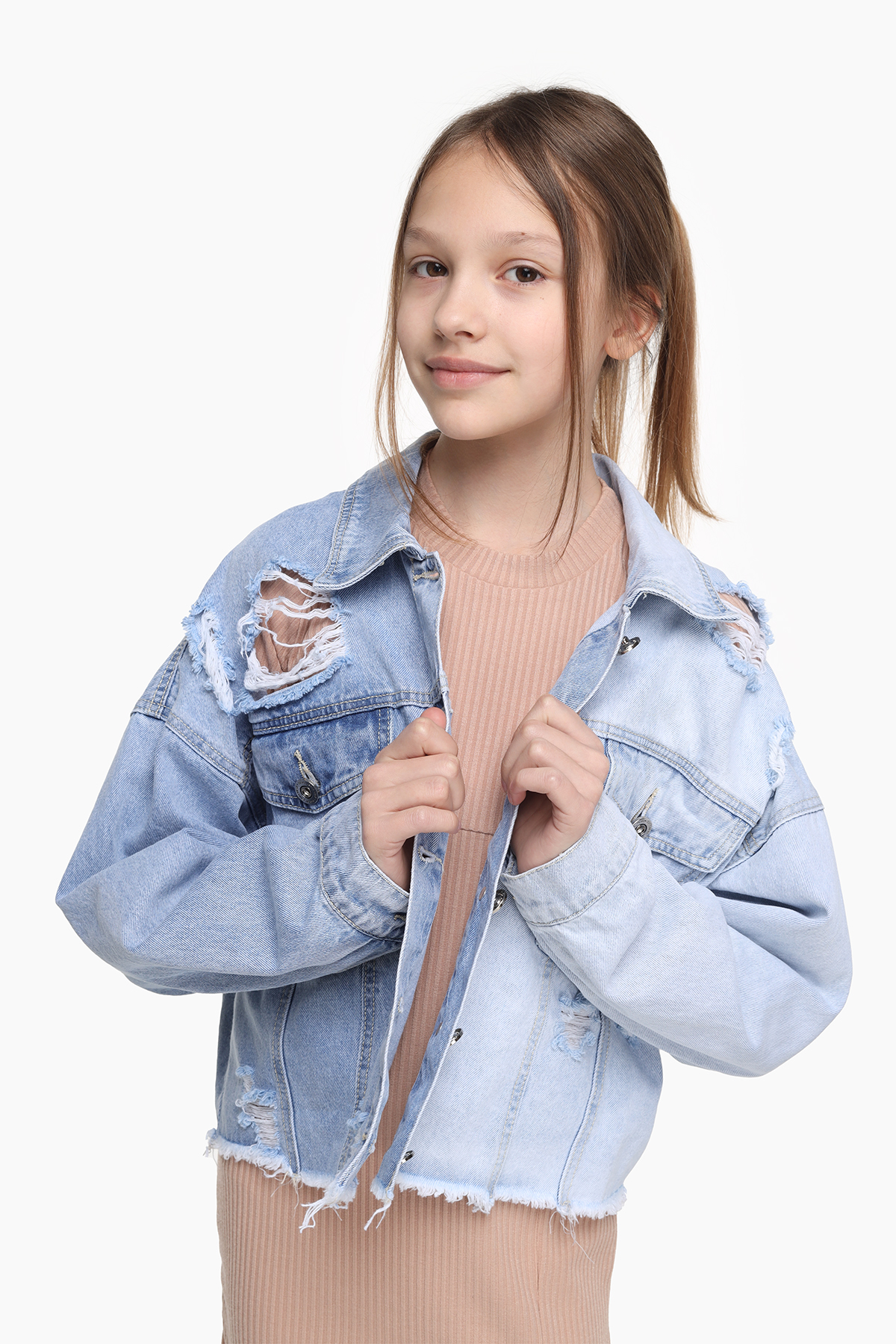Куртка для дівчинки S&D MK6034 116 см Синій (2000989561316)