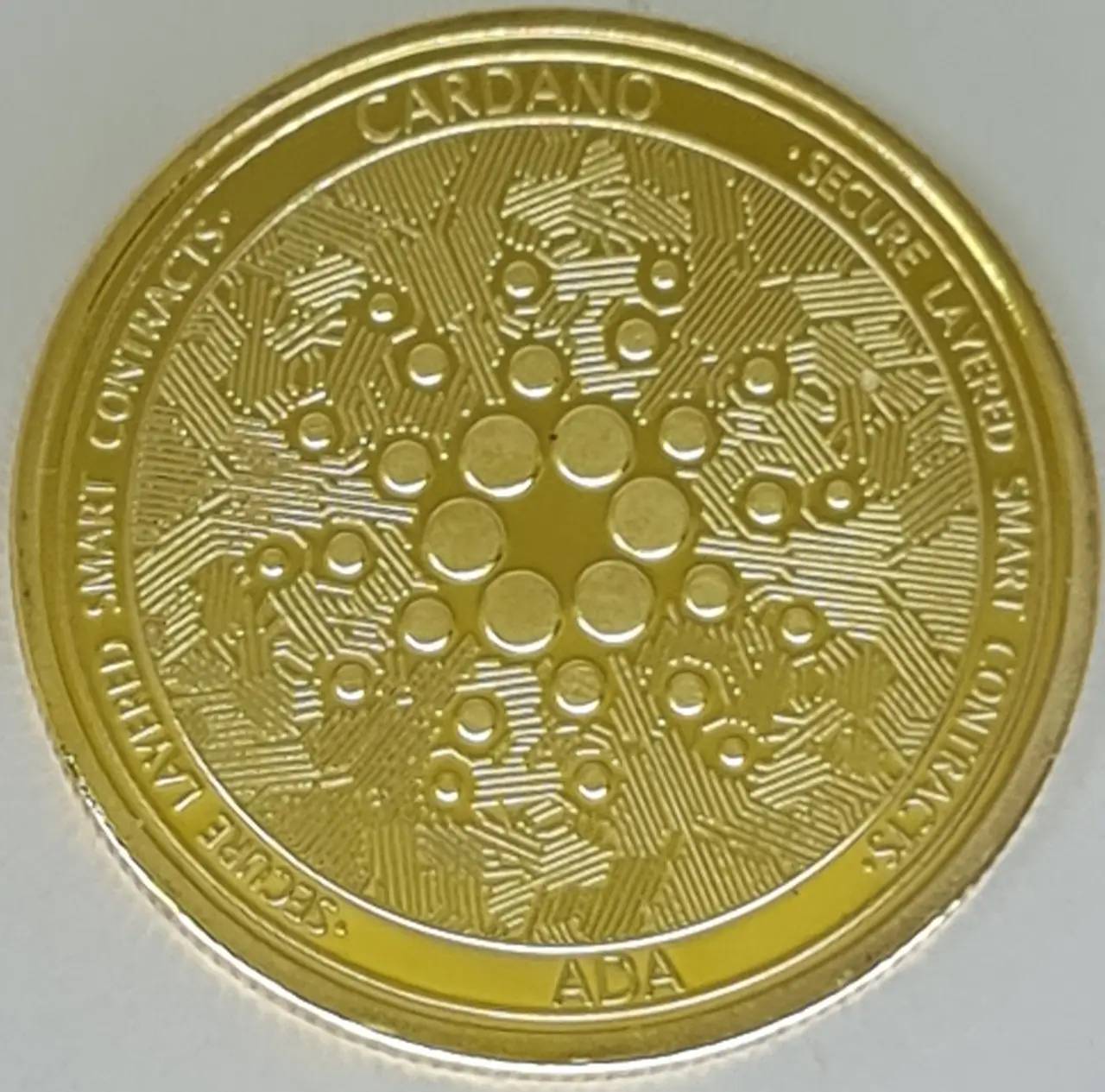 Монета сувенирная Eurs Cardano ADA Золотой цвет (ADA-G-2)