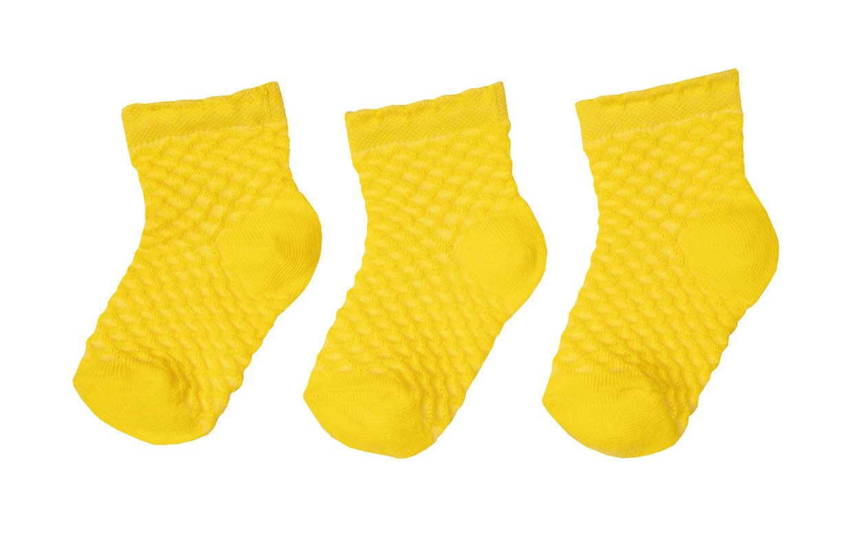 Шкарпетки дитячі для дівчинки GABBI SМ-550 Жовтий 12-14 (в упаковке 6 штук)(90550)