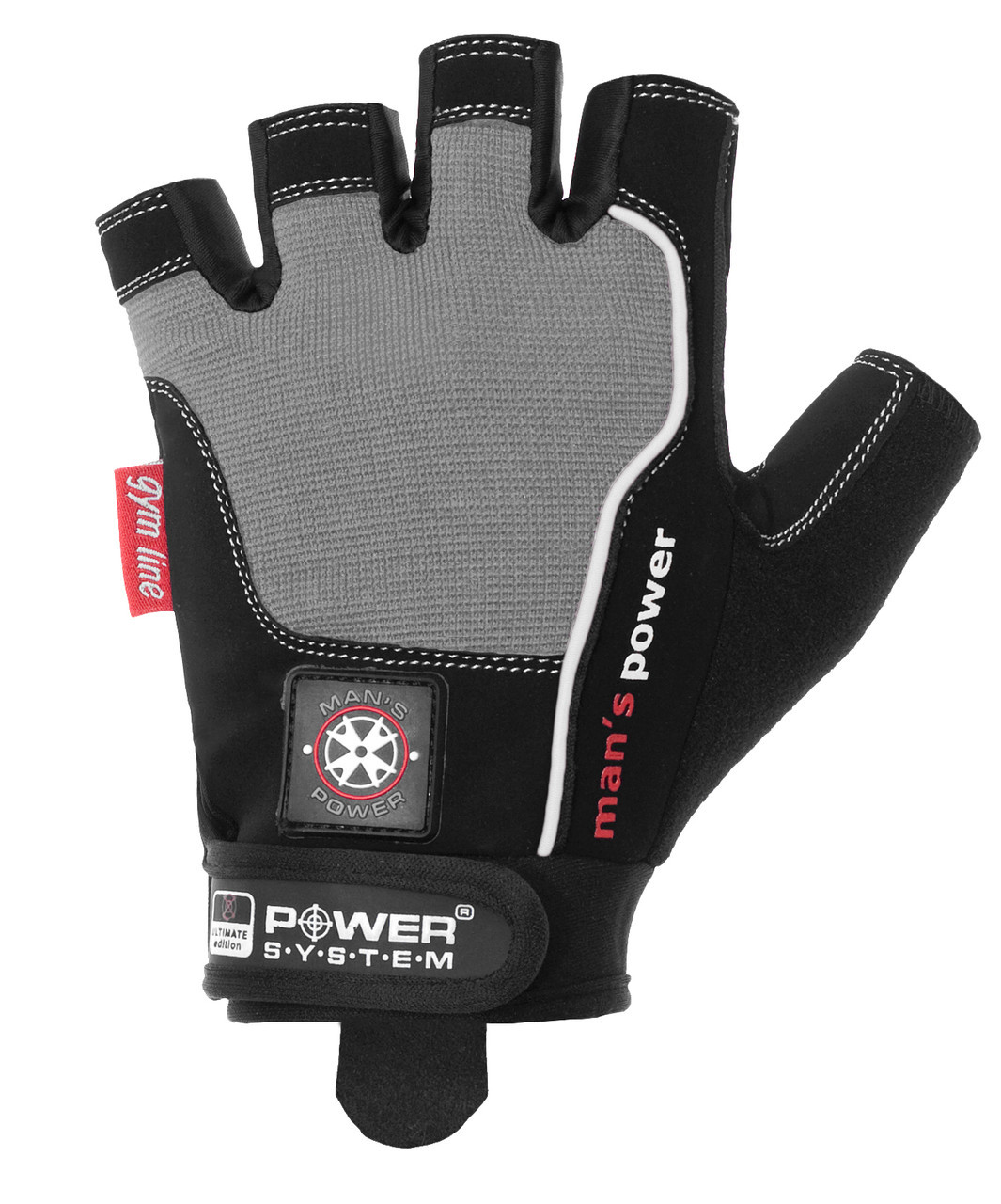 Рукавички для фітнесу та важкої атлетики Power System Man Power PS-2580 M Black/Grey