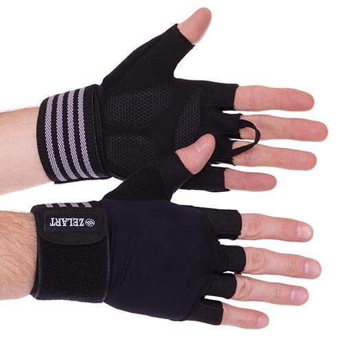 Перчатки для тяжелой атлетики TA-2241 Zelart  L Черный (07363029)