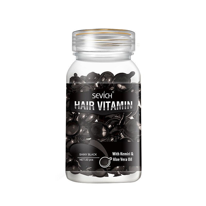 Вітамінні капсули для темного волосся Sevich Hair Vitamin олією Кукуї й Алое Вера захист від сонця 30 шт