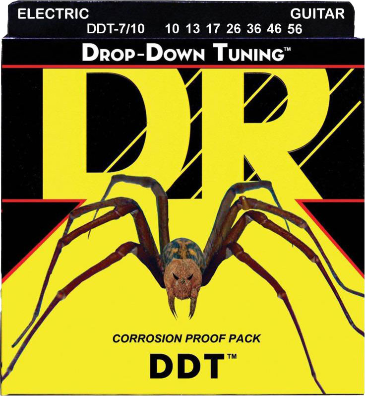 Струни для електрогітари DR DDT7-10 Drop-Down Tuning Nickel Plated Medium Electric 7-Strings 10/56