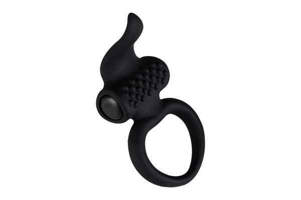 Ерекційне кільце Adrien Lastic Lingus Black з вібрацією (AD30649)