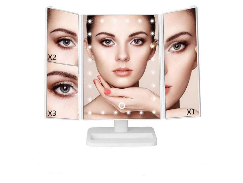 Дзеркало для макіяжу з LED підсвічуванням Superstar Magnifying Mirror 22 Білий (258773)
