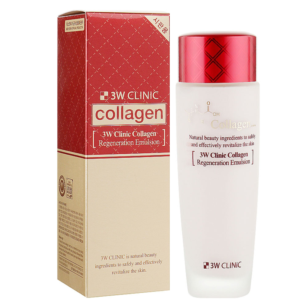 Регенеруюча емульсія для обличчя з колагеном 3W Clinic Collagen Reгeneration Emulsion 150 мл (8809305082726)