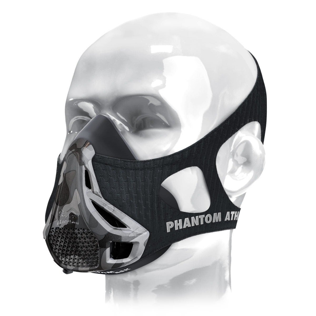 Маска для тренування дихання Phantom Training Mask Camo M Чорний