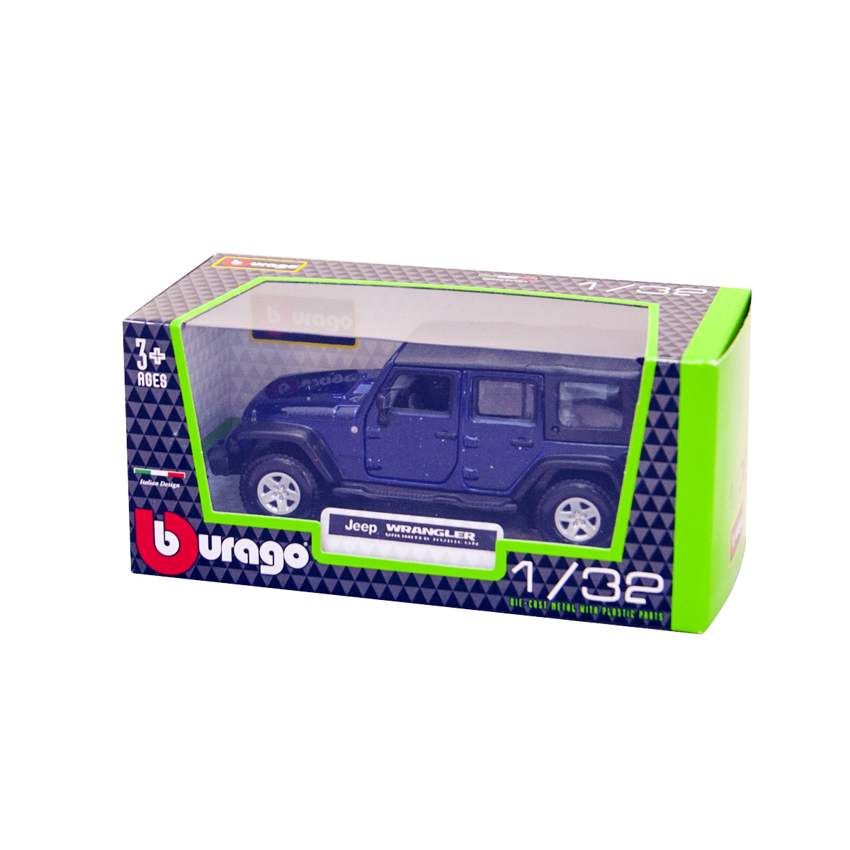 Машинка Bburago Джип Вранглер unlimited rubicon 1:32 DD095632
