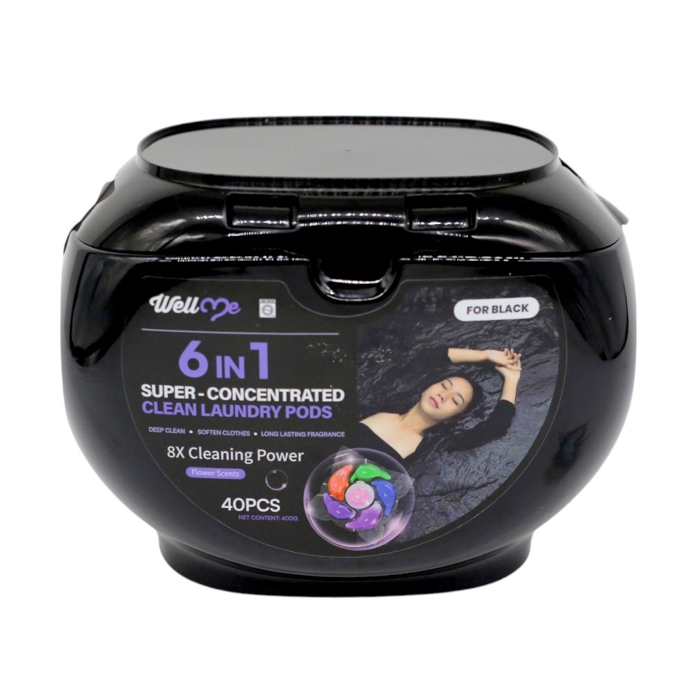 Капсулы для стирки WellMe Black 6в1 40 шт
