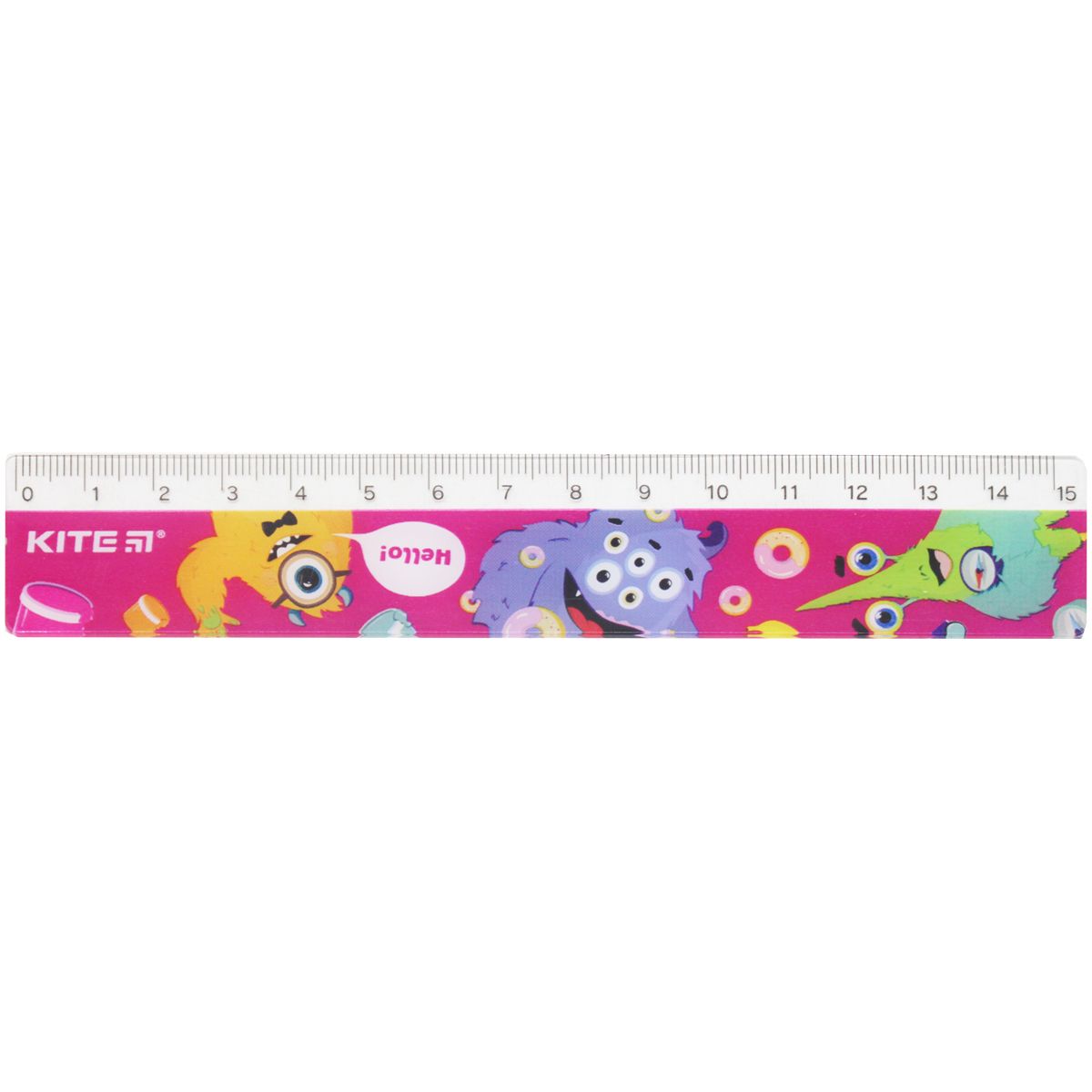 Пластиковая линейка MiC Jolliers 15 см (K19-090-1)
