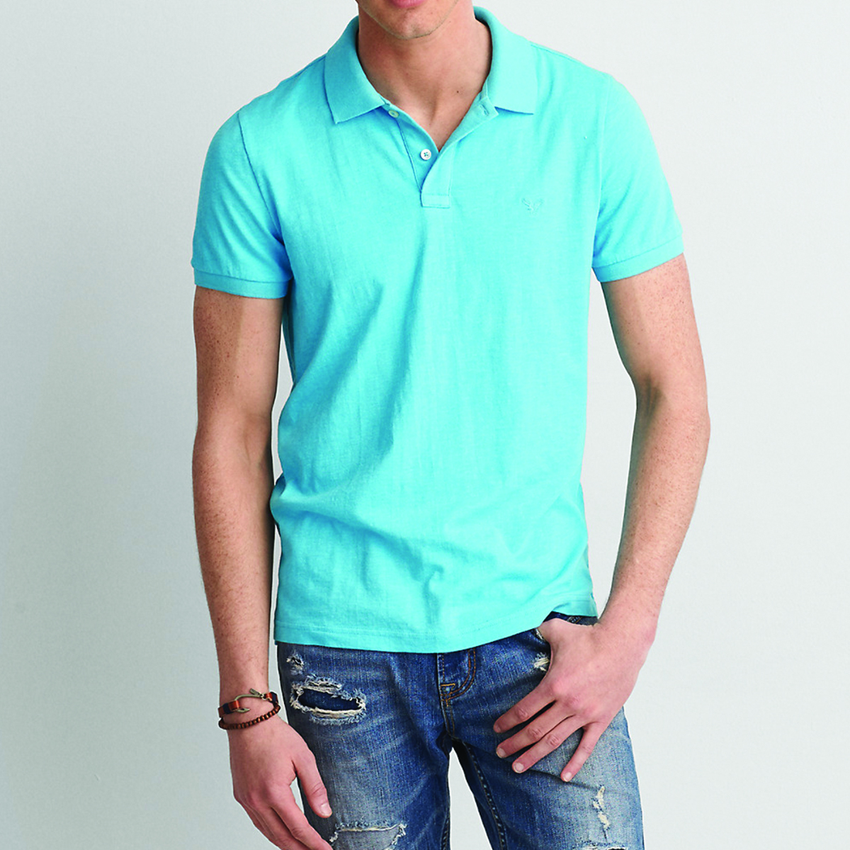 Поло AEO Classic Fit Jersey BLUE S Блакитний (1165-8413BL-S)