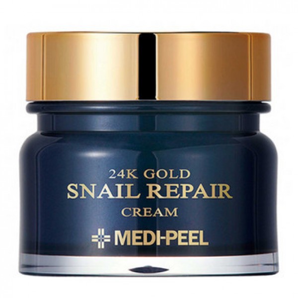 Омолаживающий крем для лица с коллоидным золотом и муцином улитки Medi-Peel 24K Gold Snail Repair Cream 50 мл (8809409345758)
