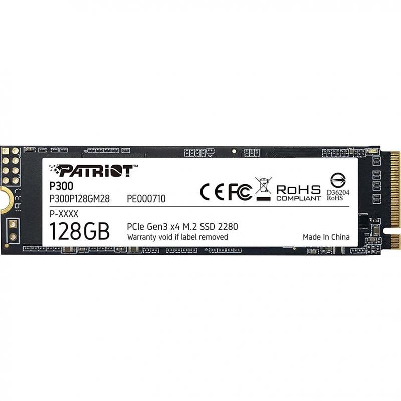 Накопитель SSD 128GB Patriot P300 M.2 2280 PCIe NVMe 3.0 x4 TLC (P300P128GM28)