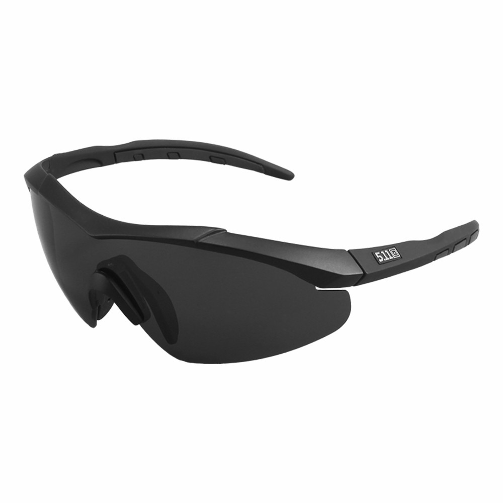 Тактические Очки 5.11 Tactical Aileron Shield с 3 линзами черная оправа с поляризацией