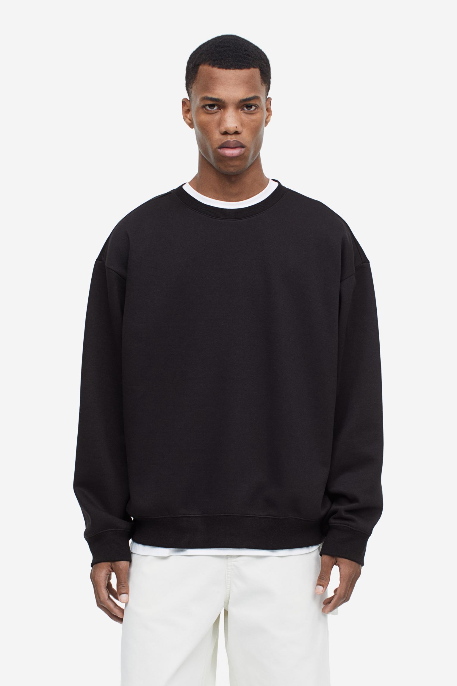 Свитшот мужской H&M 9708186 XS Черный (2030000280889)