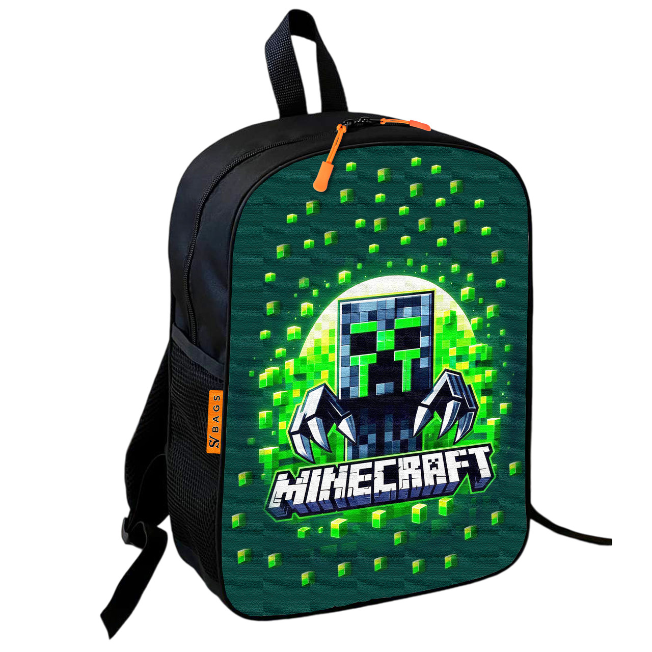 Дитячий шкільний рюкзак Minecraft Крипер 36×27×13 см водонепроникний