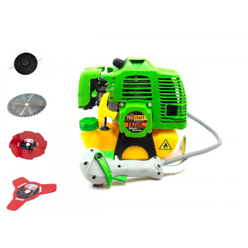 Мотокоса Procraft T-4200 PRO FREE TOOLS 3 ножі + 1 котушка