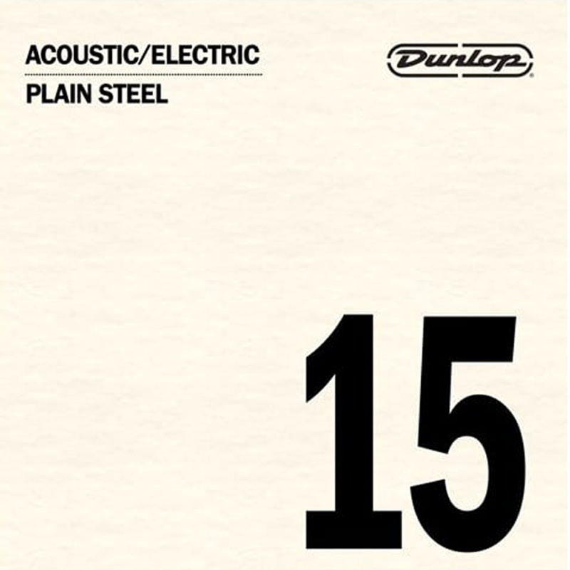 Струна Dunlop DPS15 Acoustic Electric Plain Steel String .015