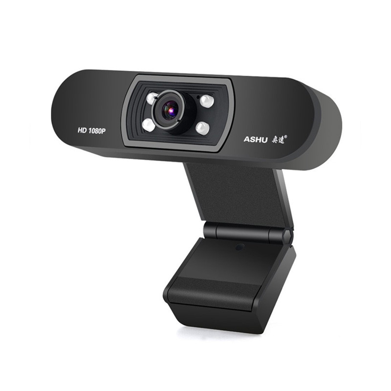 Веб камера со встроенным микрофоном ASHU H800 USB 2.0 1080P Черный (4789-13899)