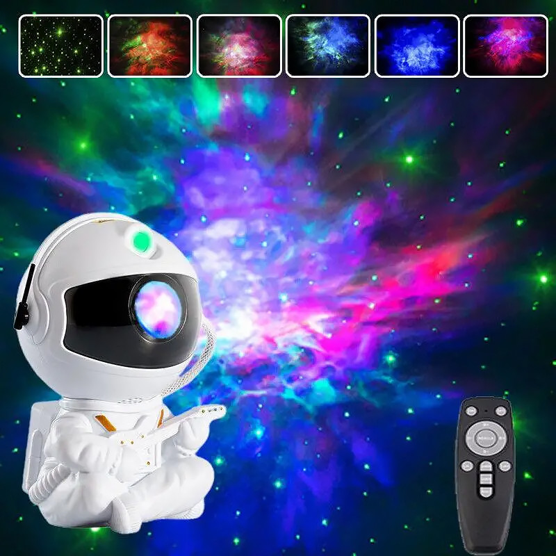 Проектор-ночник Lesko HR-F2 White Астронавт с гитарой 12,5х7,6 см 13059-83040