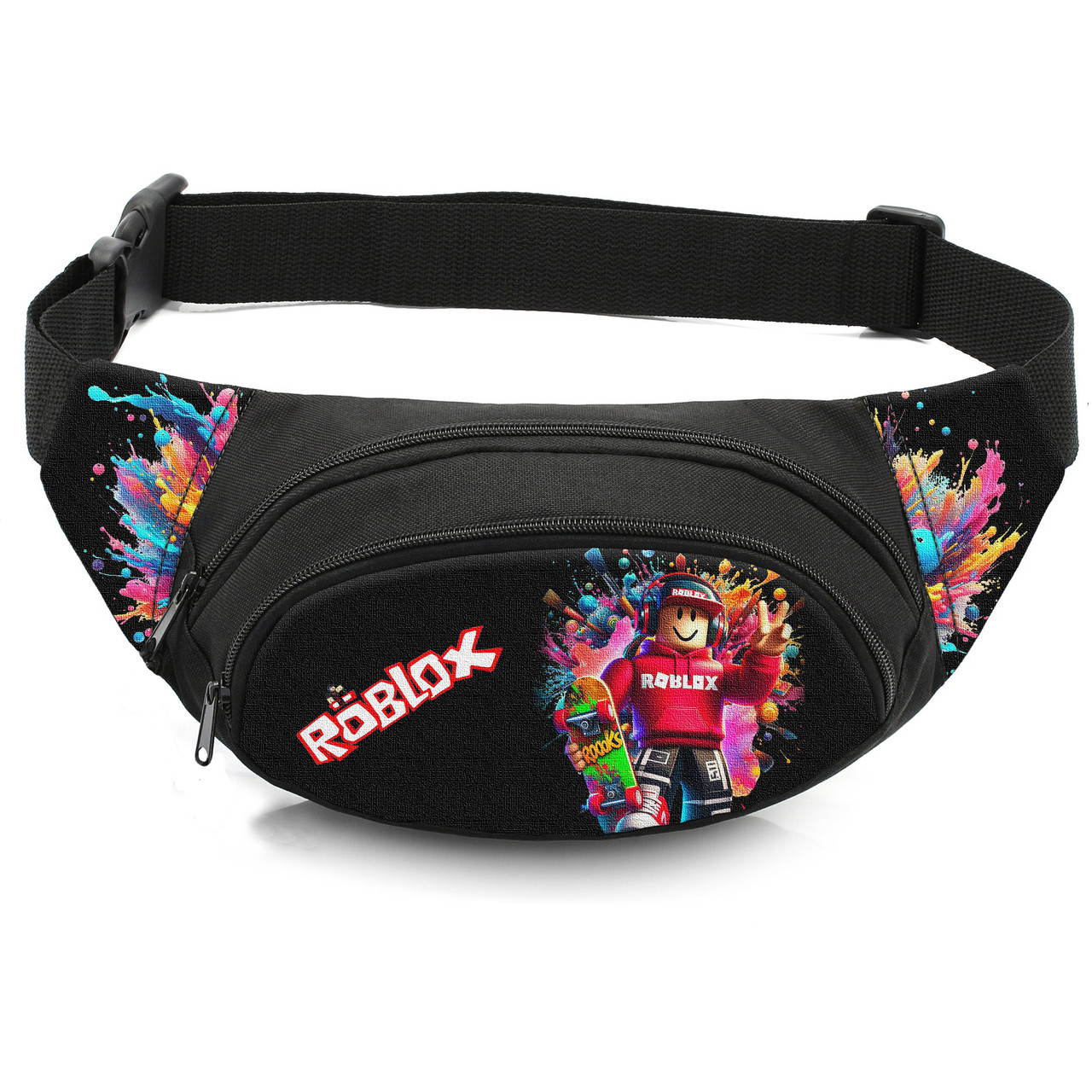 Дитяча сумка-бананка Roblox, чорна, 32x8x13 см — арт. 2894520118